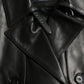 Elegant Black Leather Blouson Jacket