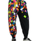 Multicolor Print Nylon Jogger Sweatpants Pants
