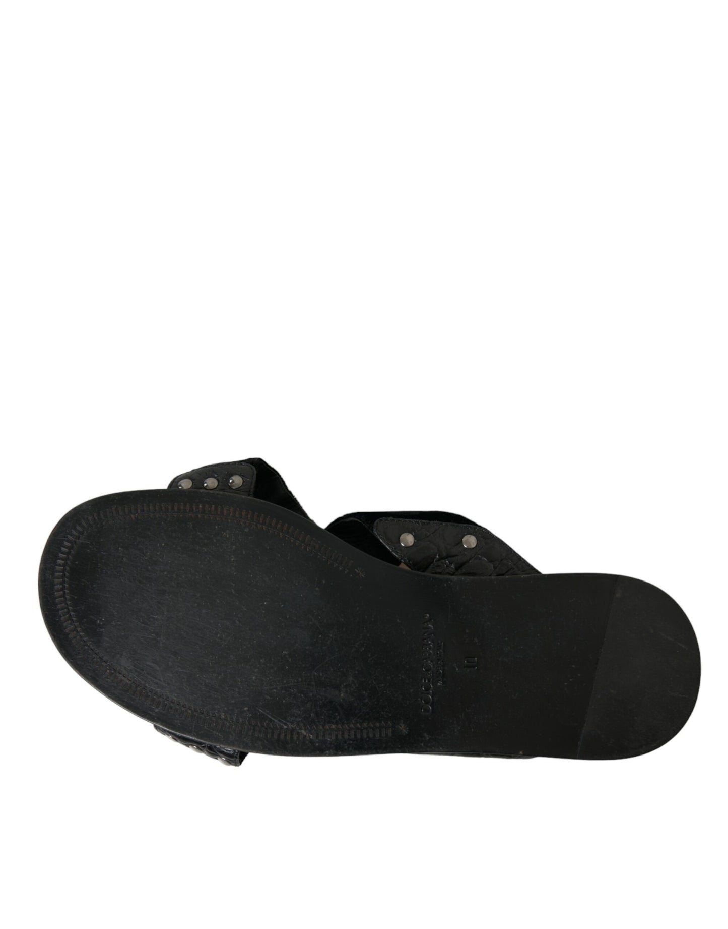 Elegant Black Cross Strap Slide Sandals