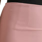 Elegant High Waist Pencil Skirt in Pink
