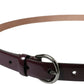 Elegant Maroon Leather Waist Belt