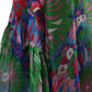 Multicolor Floral Silk Kaftan Maxi Dress