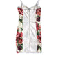 Floral Silk Blend Bustier Bodycon Dress