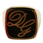 Elegant Gold Plated Logo Engraved Ring