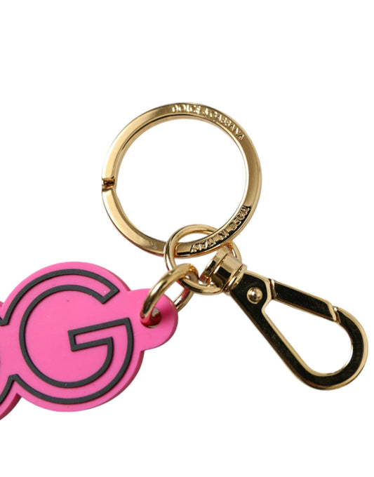 Chic Gold and Pink Keychain Elegance