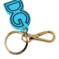 Elegant Blue Gold Keychain Accessory