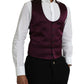Maroon Satin Silk Waistcoat Dress Formal Vest