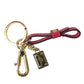 Stunning Red Leather Keychain