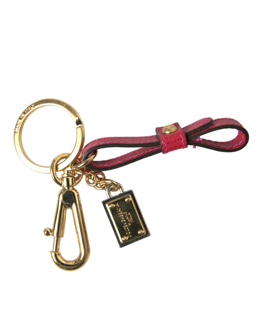 Stunning Red Leather Keychain