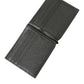 Gray Calf Leather Bifold Logo Plaque Card Holder Wallet
