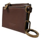 Brown Leather Zip Logo Keyring Coin Purse Keyring Wallet