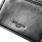 Black Leather Zip Logo Keyring Coin Purse Keyring Wallet