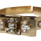 Gold-Tone Crystal Embellished Waist Belt