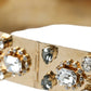 Gold-Tone Crystal Embellished Waist Belt