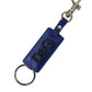 Elegant Blue Trifold Calf Leather Key Holder