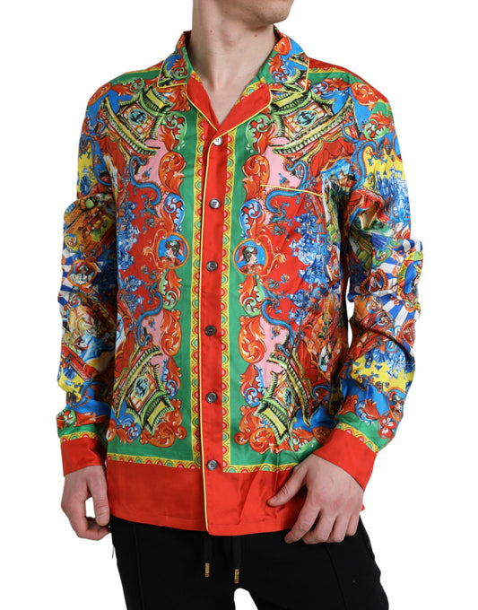 Multicolor Patterned Button Down Casual Shirt