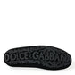 Black Calfskin Loafers with Crystals