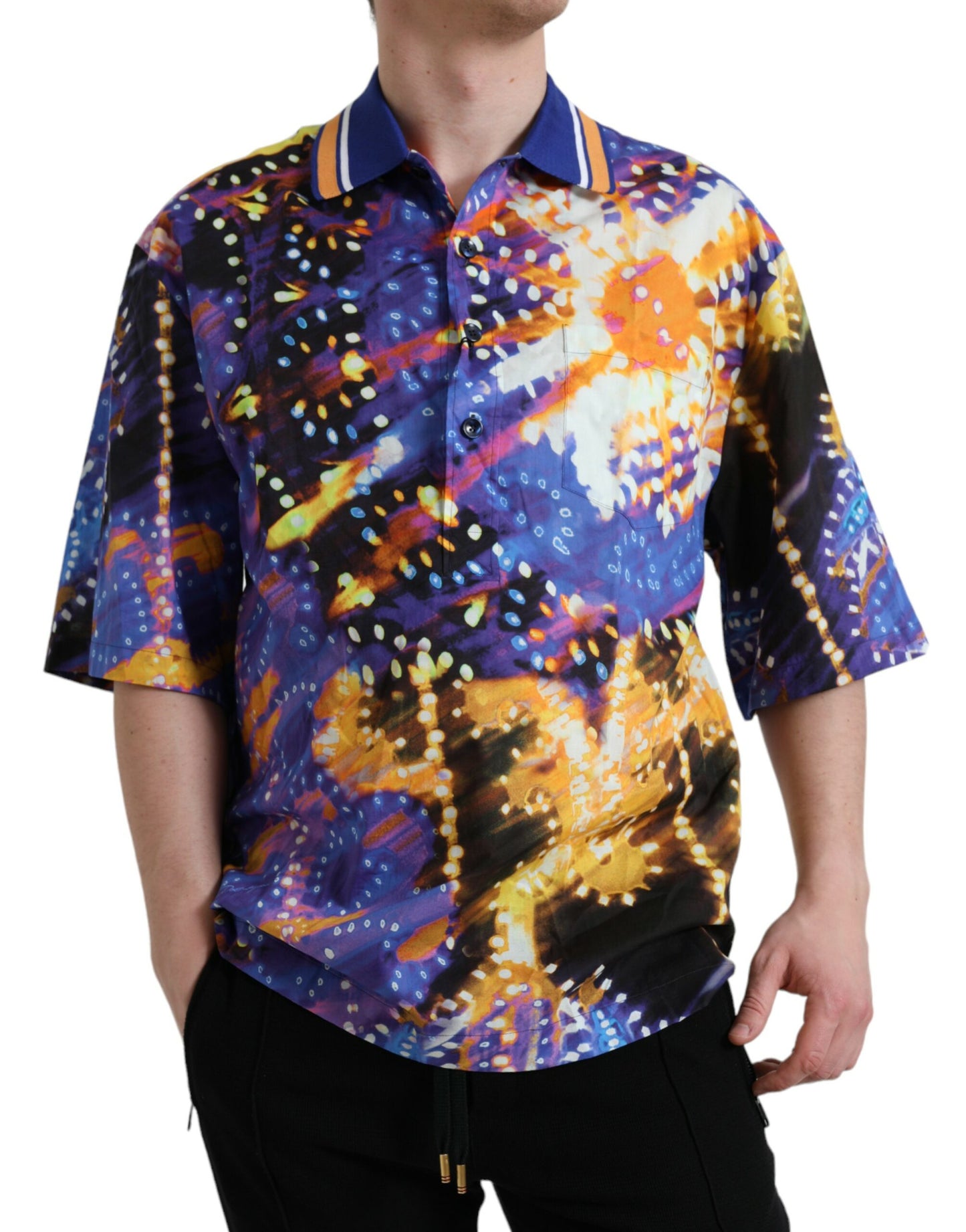 Multicolor Luminarie Print Cotton Casual Shirt