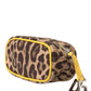 Brown Leopard Canvas Hand Pouch Clutch DG Logo Bag