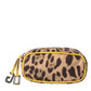 Brown Leopard Canvas Hand Pouch Clutch DG Logo Bag