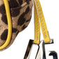 Brown Leopard Canvas Hand Pouch Clutch DG Logo Bag