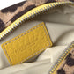 Brown Leopard Canvas Hand Pouch Clutch DG Logo Bag