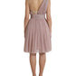 Lilac One-Shoulder Pleated Designer Dress