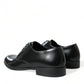 Elegant Black Leather Derby Formal Shoes