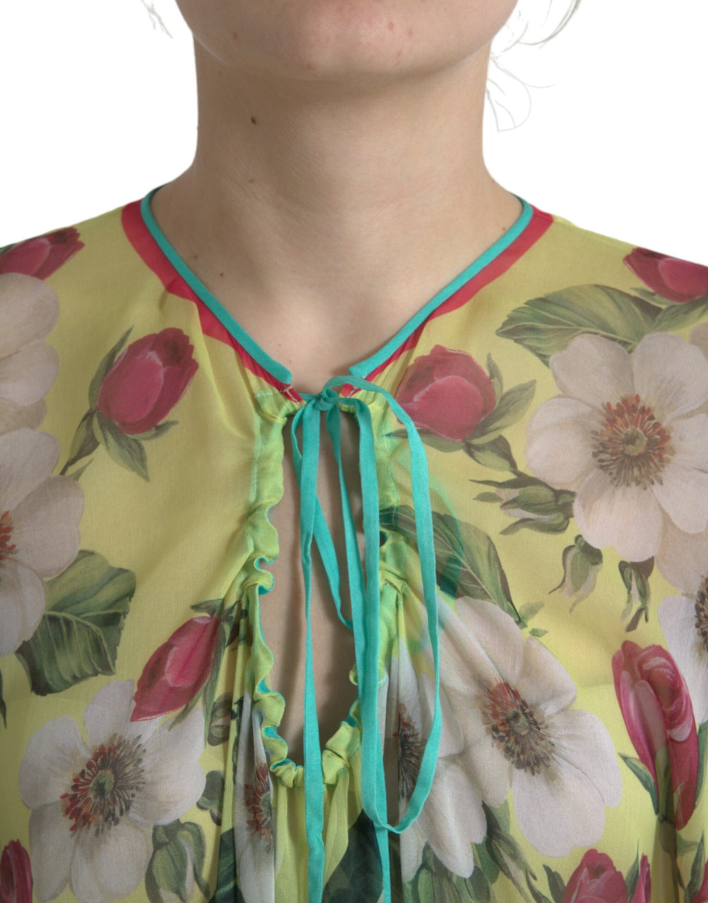 Elegant Floral Silk Maxi Dress