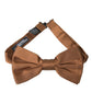 Brown Silk Adjustable Neck Men Bow Tie