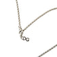 Silver Tone Brass Chain Tag Bead Crown Pendant Necklace