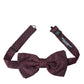 Maroon Polka Dots Silk Adjustable Neck Bow Tie