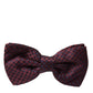 Maroon Polka Dots Silk Adjustable Neck Bow Tie