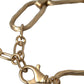 Gold Tone Brass Large Link Chain Jewelry Necklace