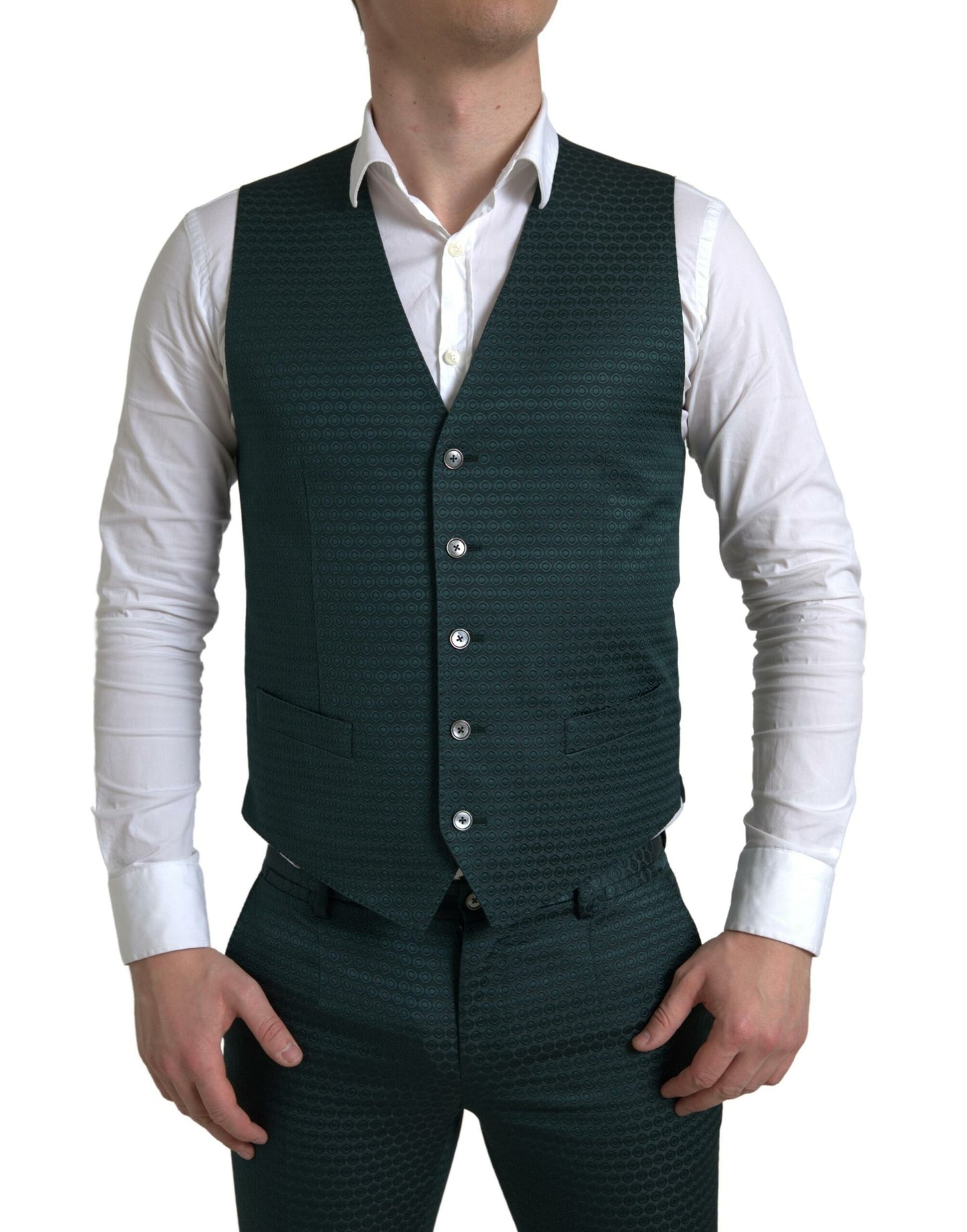 Emerald Elegance Slim Fit 3-Piece Suit