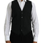 Black Wool Formal Dress Waistcoat Vest