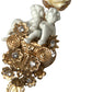 Gold Brass Angel Floral Beaded Embellished Necklace
