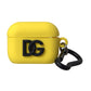 Yellow Silicone Logo Embossed Airpods Case
