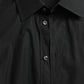 Sleek Black Slim Fit Italian Dress Shirt