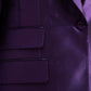 Elegant Purple Silk Single Breasted Suit