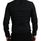 Elegant Black Slim Fit Italian Dress Shirt