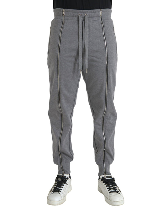 Gray Cotton Jogger Skinny Sweatpants Pants