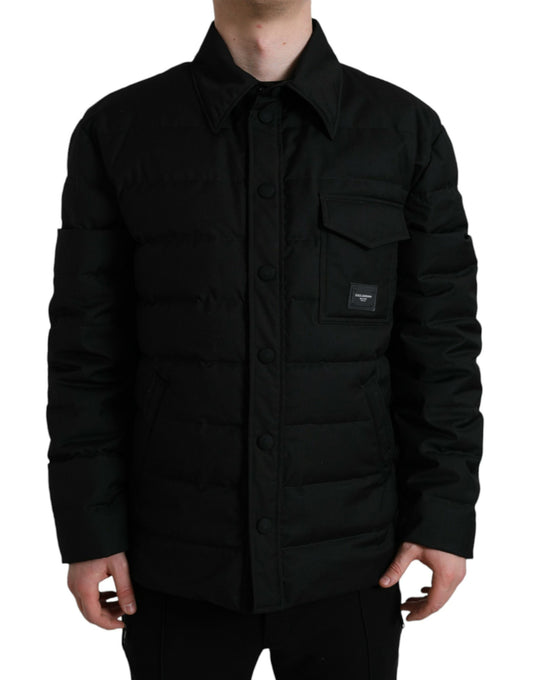 Elegant Black Padded Parka Jacket