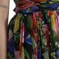 Chic Floral Maxi Slip Dress in Multicolor Silk