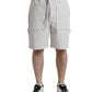 Beige Cotton Corduroy Men's Bermuda Shorts