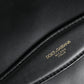 Black Calfskin Leather Mediterranean Pouch Bag