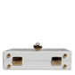 White Graffiti Print Clutch Crossbody Bag