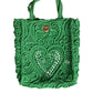 Green Small Cordonetto Lace Beatrice Tote Bag