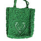 Green Small Cordonetto Lace Beatrice Tote Bag