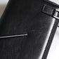 Black Leather Lighted Top Handle Handbag Bag